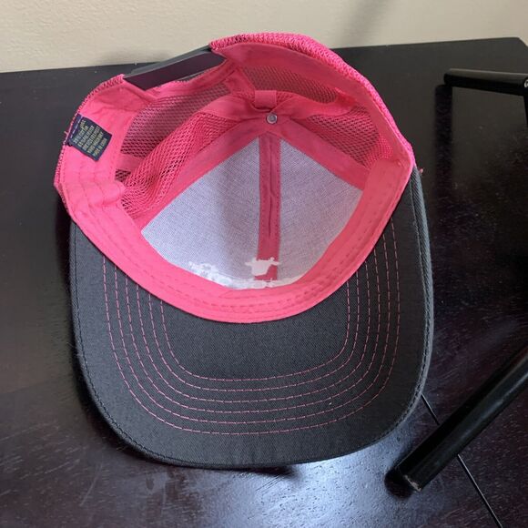 Moogsoft Embroidered Adjustable Snapback Trucker Hat Cap Gray/Pink - Picture 6 of 9
